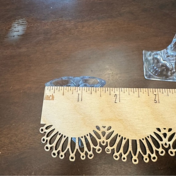 Mikasa Crystal Candle Holders Vintage 1980’s Deco Pattern Tulip Shape Tops - Picture 10 of 12